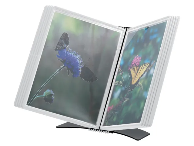 Bureaustandaard Flex-O-Frame met 10-tassen wit