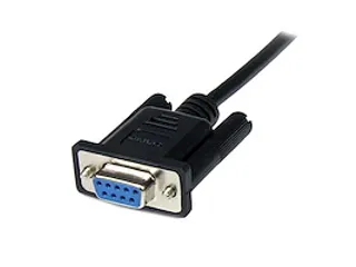 1m zwarte DB9 RS232 seriële nullmodemkabel F/M - 2