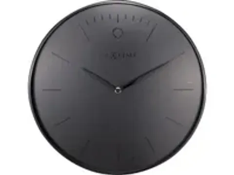 OUTLET Wandklok NeXtime Glamour Ø40cm metaal zwart streepaanduiding