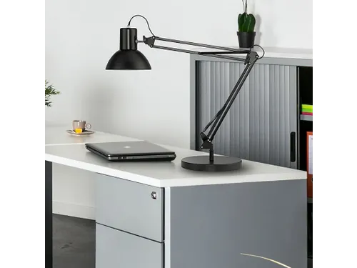 Bureaulamp Unilux Success 80 LED met klem en voet Zwart