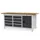werkbank met opbergruimte,HxBxD 859x2000x750mm,multiplexblad
