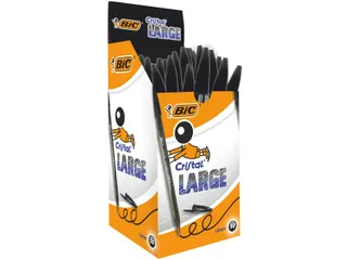 Balpen Bic Cristal large zwart - 1