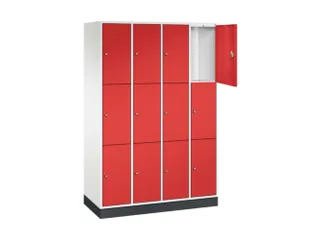 lockerkast,HxBxD 1950x1220x500mm,4x3vakken,cil.-slot,sokkel - 2