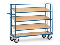 Etagewagens 4256 4 Etages Hout 500kg Laadvlak 1650x610mm