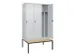 locker voor scheiding van kleding,HxBxD 2120x1200x815mm,3vak