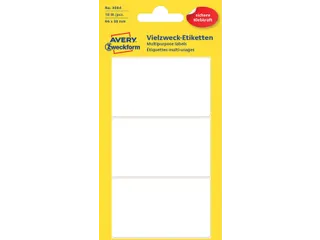 Etiket Avery Zweckform 3084 66x38mm wit 18stuks - 1