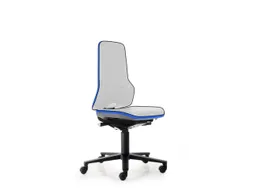 Modulaire Draaistoel 450-620mmx470mm Blauw Voetkruis Zwart Wielen