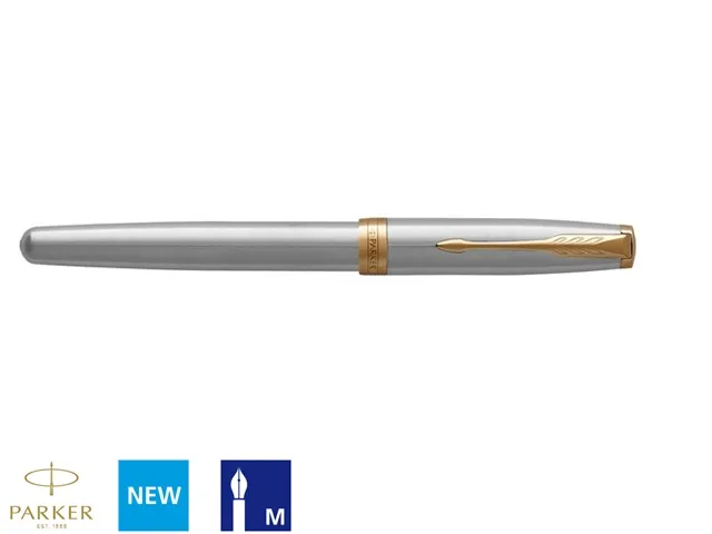 Vulpen Parker Sonnet Stainless steel GT medium