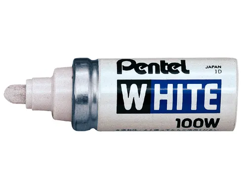 Viltstift Pentel 100W rond 4mm wit