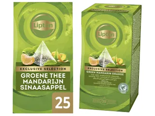 Thee Lipton Exclusive groene thee mandarijn sinaasappel 25 pramidezakj - 3