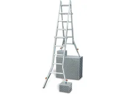 multifunctionele telescoopladder,4x5,sporten,balk L 5,35m,aluminium