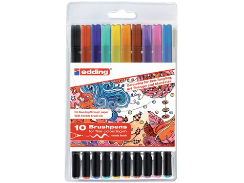 Brushpen edding 1340 assorti tangle etui à 10st