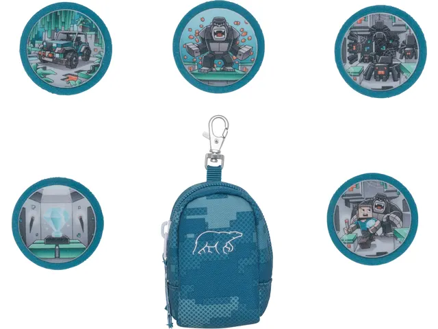 Mini tas Beckman Jungle Game green incl. 5 buttons