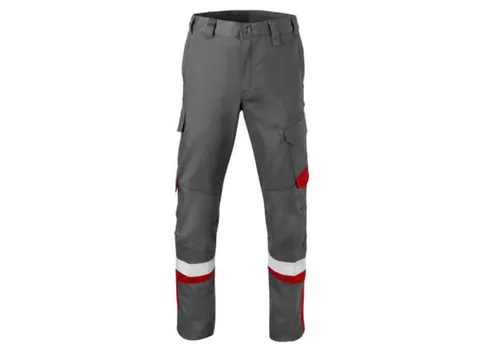 Havep 80340 werkbroek, houtskool/rood, maat 70, per stuk