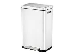 X-Cube pedaalemmer 30 Liter Wit Mat RVS