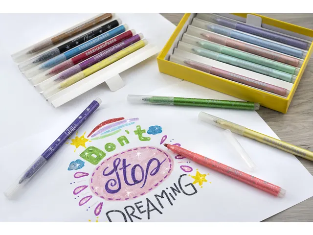 Feutres Eberhard Faber glitter assorti boîte à 16 couleurs