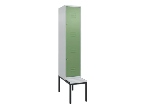 armoire vestiaire avec banc à deux niveaux HxlxP 2120x400x815mm