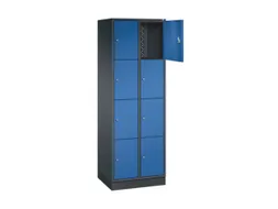 lockerkast,HxBxD 1950x620x500mm,2x4vakken,cil.-slot,sokkel