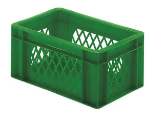 Euronorm-Stapelbak 5.5l Hxlxb 145x300x200mm Wanden Open Groen - 1