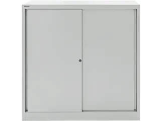 Schuifdeurkast Hxbxd 1181x1200x430mm 3oh 2legborden Staalplaat Ral7035 - 1
