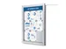 Outdoor mededelingenbord 9x A4 met logopaneel LED verlicht