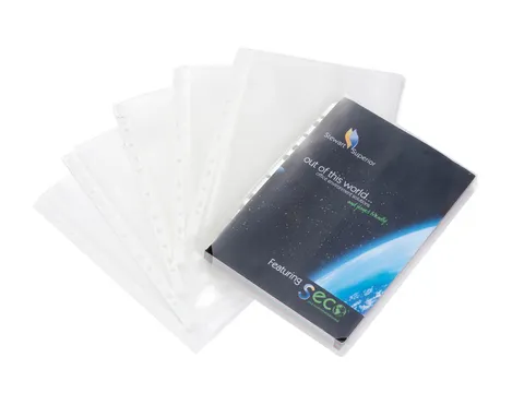 Insteekmap Seco A4 extra breed duurzaam afbreekbaar, Transparant 120