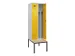 locker met bank,voor scheiding van kleding,HxBxD 2120x600x815mm,2vak