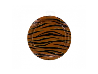 Wegwerp borden Papier Plates Tiger Safari 22,6cm 8 stuks - 1