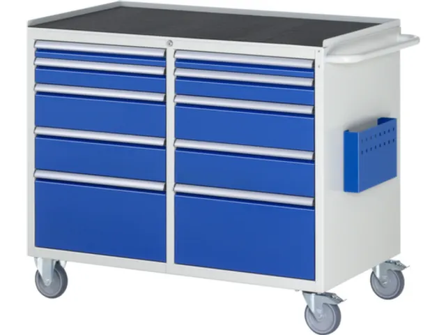 gereedschapswagen 975x1145x650mm metaalblad 450kg 10 laden RAL5010