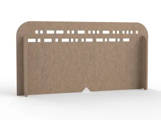 Akoestisch PET-vilt scheidingsscherm M 100x15cm beige - 1