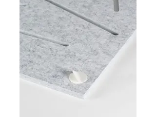 Akoestisch wandpaneel vierkant patroon uitsnede 100x100cm Lichtgrijs - 4