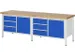 werkbank,HxBxD 840-1040x2500x700mm,beukblad,draagverm. 1250kg