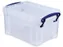Opbergbox Really Useful 1.6 liter 195x135x110mm transparant wit