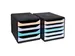 Module de classement Big Box 4 tiroirs Aquarel - Couleurs assorties