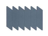 Akoestische PET-vilt parallellogram stroken blauw 30x120cm 6 stuks