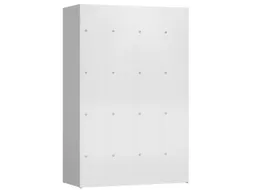 Lockerkast 1800x1185x500mm 4x4 vakken cilinderslot, sokkel, RAL9003