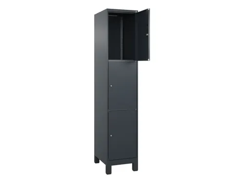 lockerkast,HxBxD 1950x400x500mm,1x3vakken,vak B 400mm,cil.-slot,voeten