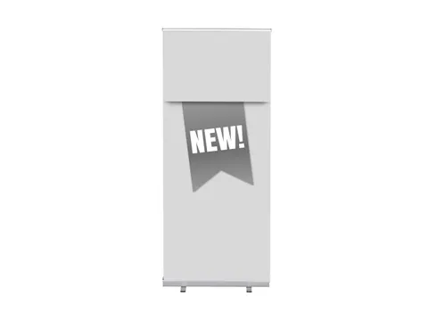 Roll-Banner 85x200 complete set met print "NEW" Grijs