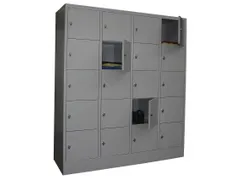 lockerkast,RAL 7035,HxBxD 1850x1600x500mm,4x5vakken,vak B 400mm