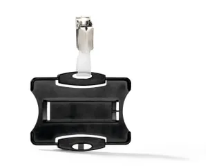 Veiligheidspashouder 85x54mm met clip Zwart - 3