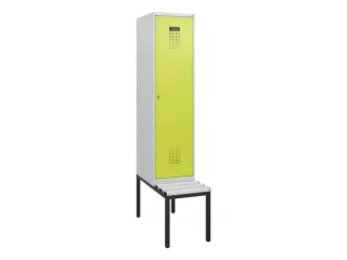 locker met bank,HxBxD 1950x400x815mm,1vak,vak B 400mm,cilinderslot - 2