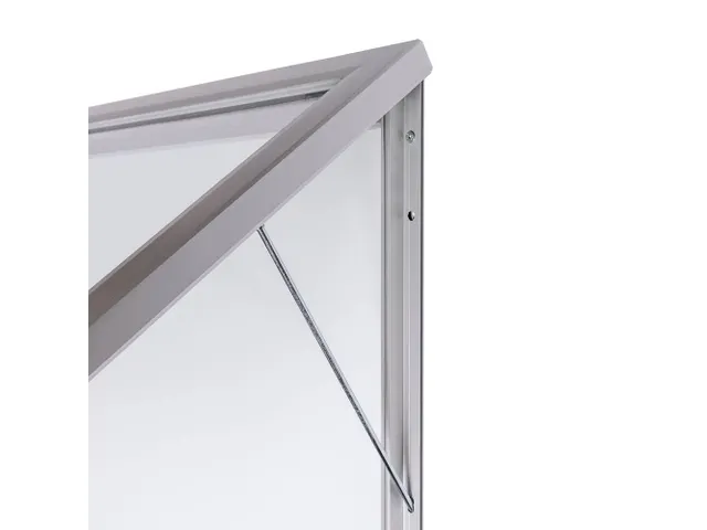 Vergrendelbaar notitiebord Outdoor Slim 4xA4 Zilver