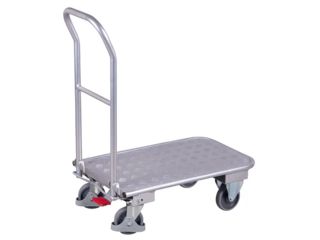 Chariot à dossier rabattable Charge 150kg Plateau 900x600mm Alu