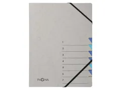 Sorteermap Pagna Easy 7 vaks A4 Grijs/blauw karton