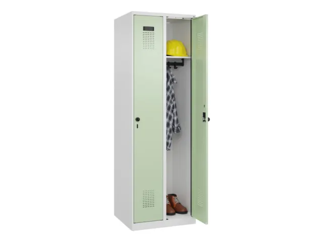 locker,HxBxD 1850x600x500mm,2vak,vak B 300mm,draaigrendel