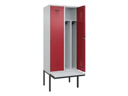 locker met bank,voor scheiding van kleding,HxBxD 2120x800x815mm,2vak