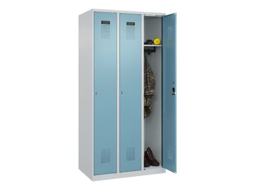 locker,HxBxD 1850x900x500mm,3vak,vak B 300mm,cil.-slot,staand op vloer