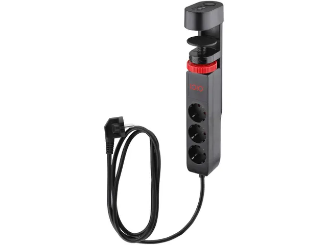 IOIO desktop stekkerdoos SL3000 3-voudig + 3x USB Zwart