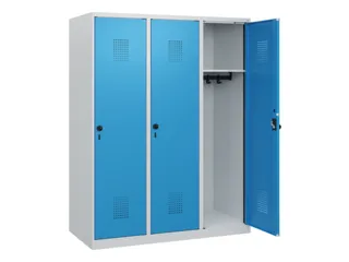schoollocker,HxBxD 1530x1200x500mm,3vak,vak B 400mm,draaigrendel - 1