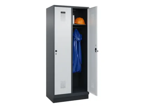 locker,HxBxD 1950x800x500mm,2vak,vak B 400mm,draaigrendel,sokkel